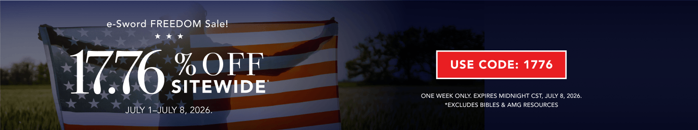 July 4 Sale - 17.76% Off Sitewide